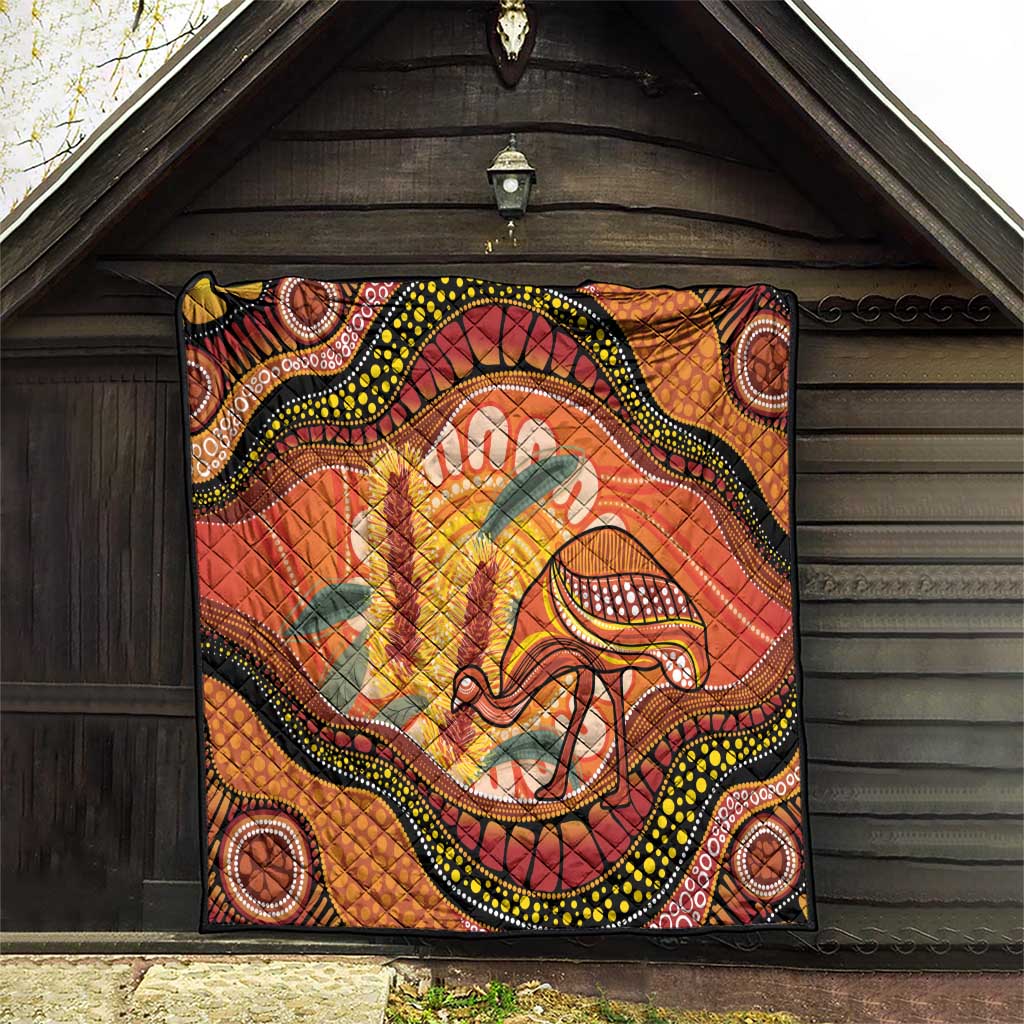 Indigenous Emu Australia Quilt Australian Bottlebrushes Aboriginal Art Proud