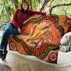 Indigenous Emu Australia Quilt Australian Bottlebrushes Aboriginal Art Proud
