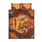 Indigenous Emu Australia Quilt Bed Set Australian Bottlebrushes Aboriginal Art Proud