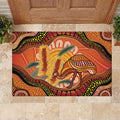 Indigenous Emu Australia Rubber Doormat Australian Bottlebrushes Aboriginal Art Proud