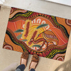 Indigenous Emu Australia Rubber Doormat Australian Bottlebrushes Aboriginal Art Proud