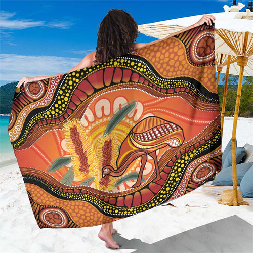 Indigenous Emu Australia Sarong Australian Bottlebrushes Aboriginal Art Proud