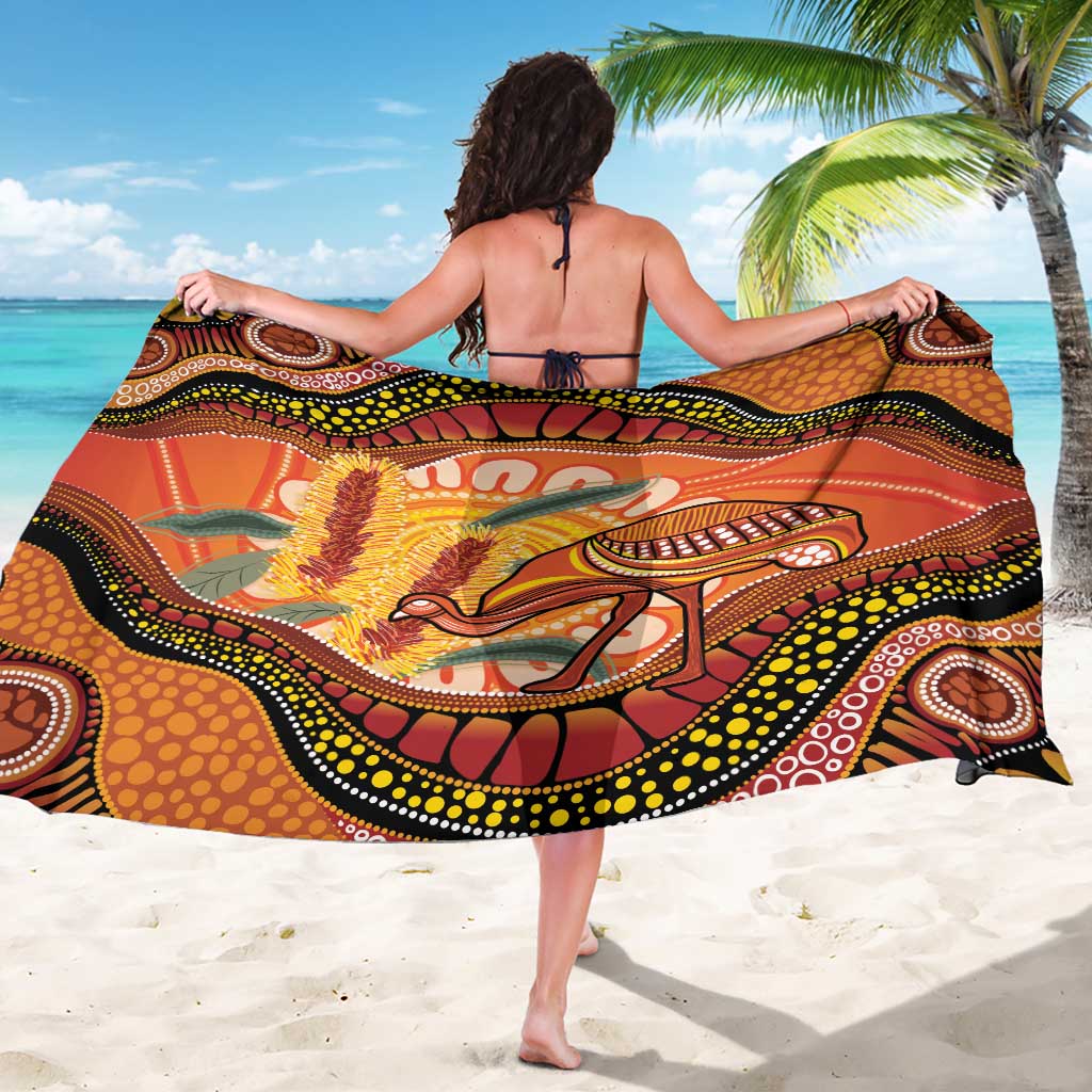 Indigenous Emu Australia Sarong Australian Bottlebrushes Aboriginal Art Proud