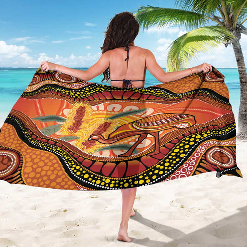 Indigenous Emu Australia Sarong Australian Bottlebrushes Aboriginal Art Proud