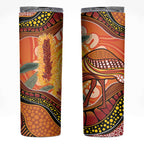 Indigenous Emu Australia Skinny Tumbler Australian Bottlebrushes Aboriginal Art Proud