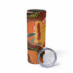 Indigenous Emu Australia Skinny Tumbler Australian Bottlebrushes Aboriginal Art Proud
