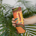 Indigenous Emu Australia Skinny Tumbler Australian Bottlebrushes Aboriginal Art Proud