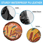 Indigenous Emu Australia Spare Tire Cover Australian Bottlebrushes Aboriginal Art Proud