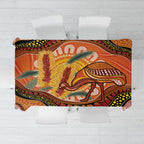 Indigenous Emu Australia Tablecloth Australian Bottlebrushes Aboriginal Art Proud