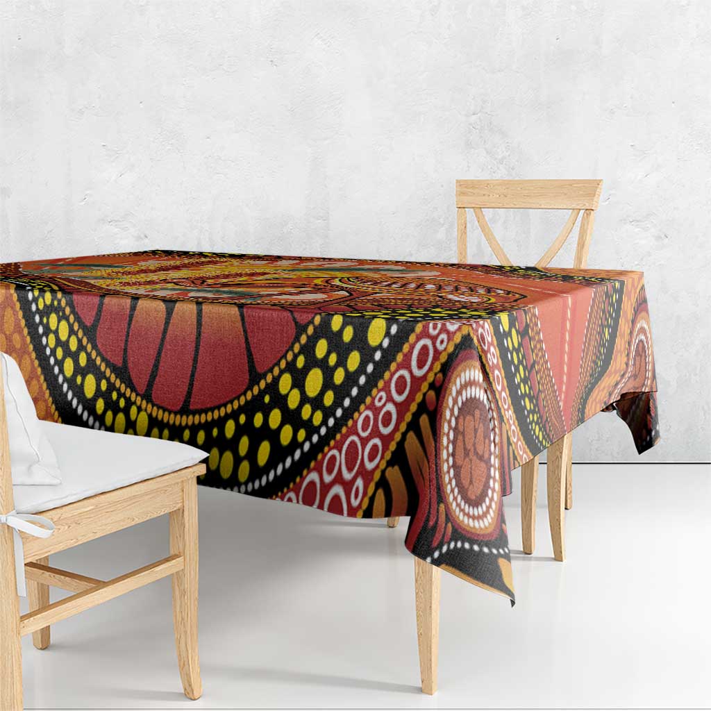 Indigenous Emu Australia Tablecloth Australian Bottlebrushes Aboriginal Art Proud