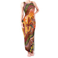 Indigenous Emu Australia Tank Maxi Dress Australian Bottlebrushes Aboriginal Art Proud
