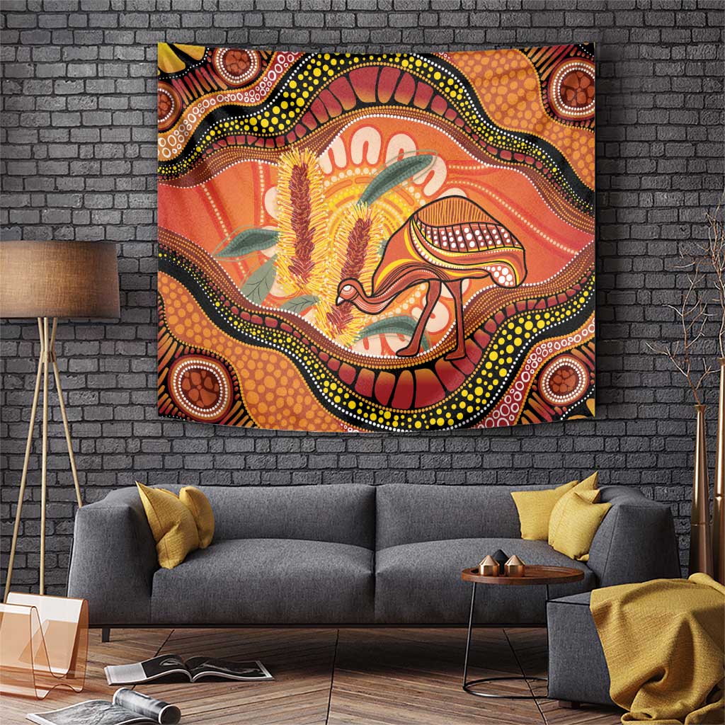 Indigenous Emu Australia Tapestry Australian Bottlebrushes Aboriginal Art Proud