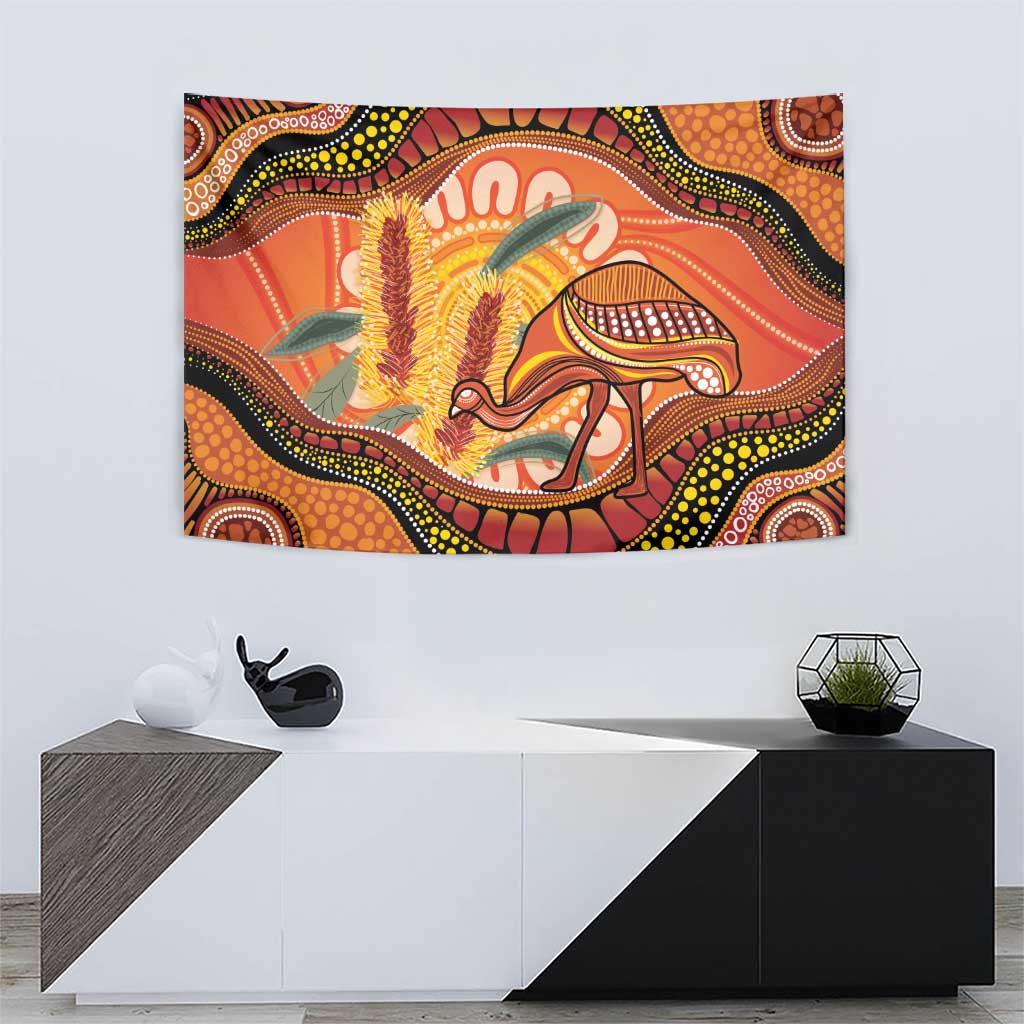 Indigenous Emu Australia Tapestry Australian Bottlebrushes Aboriginal Art Proud