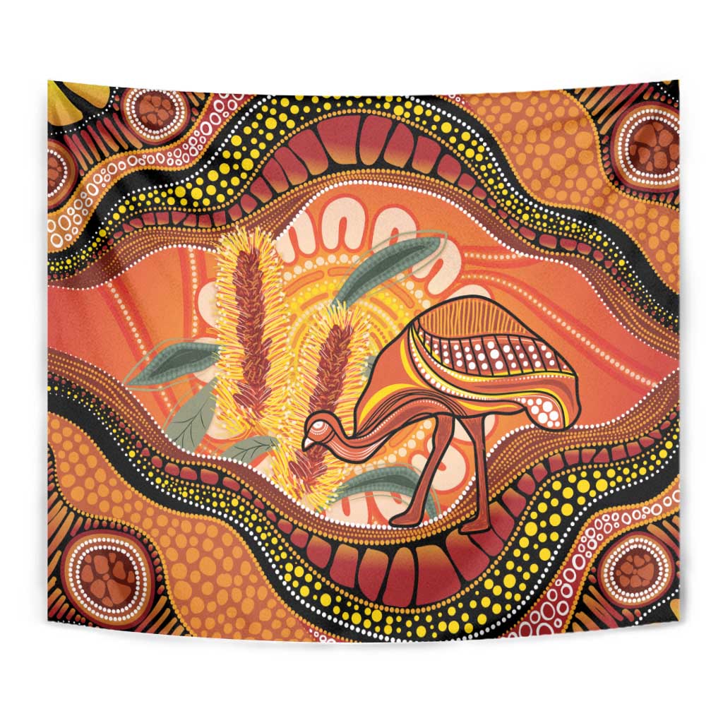 Indigenous Emu Australia Tapestry Australian Bottlebrushes Aboriginal Art Proud