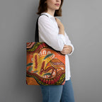 Indigenous Emu Australia Tote Bag Australian Bottlebrushes Aboriginal Art Proud