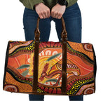 Indigenous Emu Australia Travel Bag Australian Bottlebrushes Aboriginal Art Proud