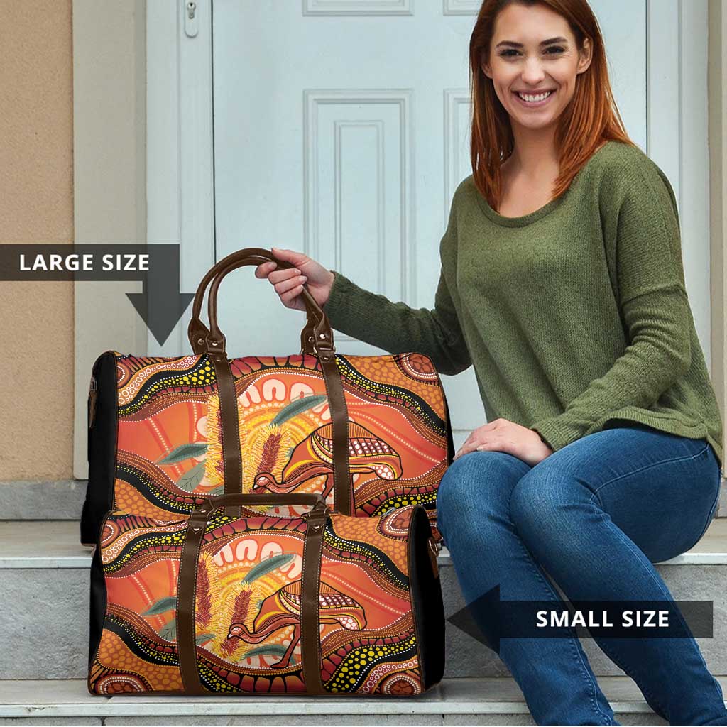 Indigenous Emu Australia Travel Bag Australian Bottlebrushes Aboriginal Art Proud