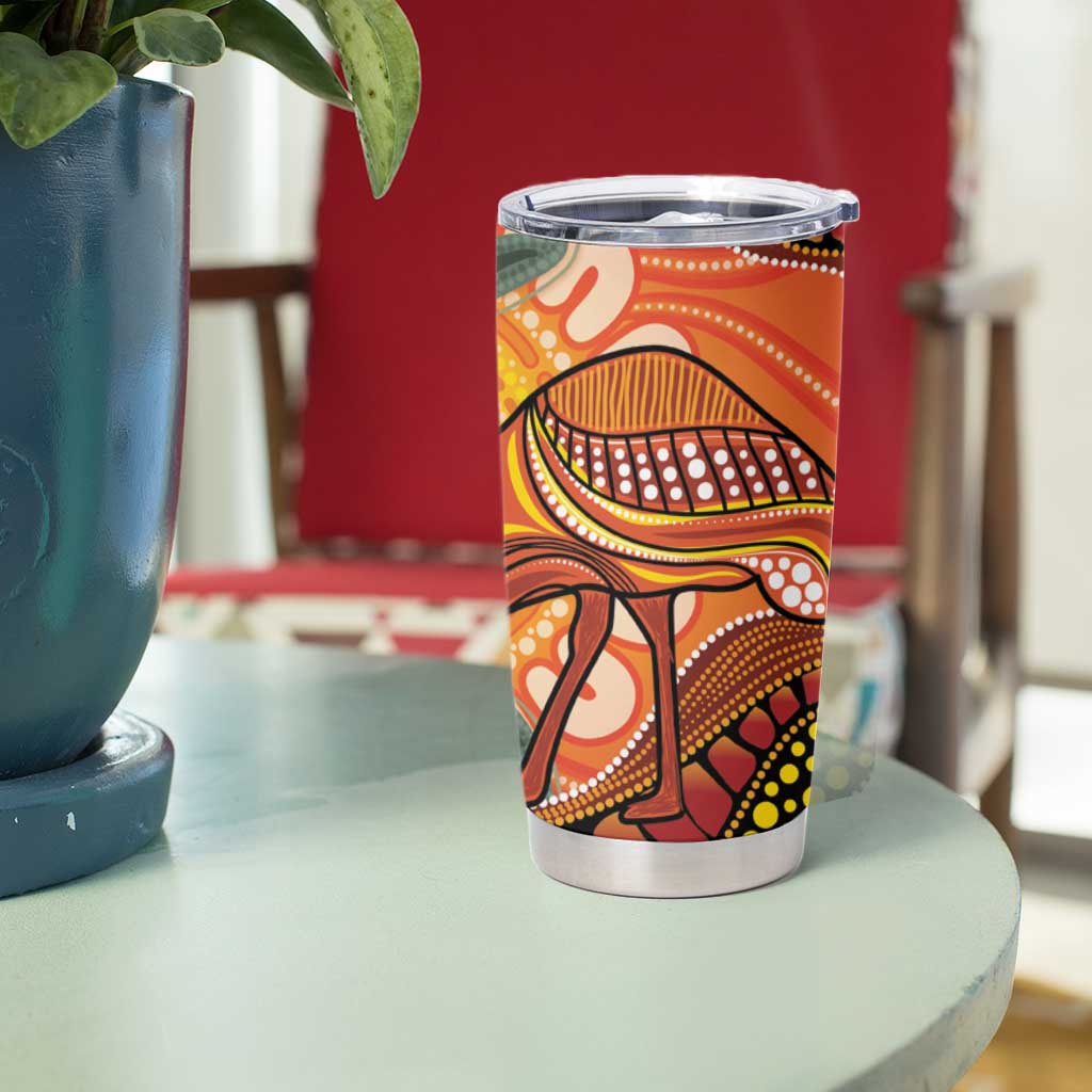 Indigenous Emu Australia Tumbler Cup Australian Bottlebrushes Aboriginal Art Proud