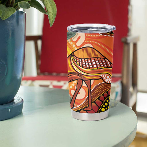 Indigenous Emu Australia Tumbler Cup Australian Bottlebrushes Aboriginal Art Proud