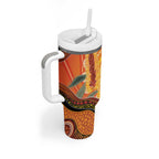 Indigenous Emu Australia Tumbler With Handle Australian Bottlebrushes Aboriginal Art Proud