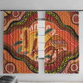 Indigenous Emu Australia Window Curtain Australian Bottlebrushes Aboriginal Art Proud