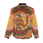 Indigenous Emu Australia Women Casual Shirt Australian Bottlebrushes Aboriginal Art Proud