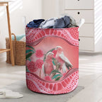 Indigenous Pink Galah Australia Laundry Basket Australian Hakea Aboriginal Art Proud