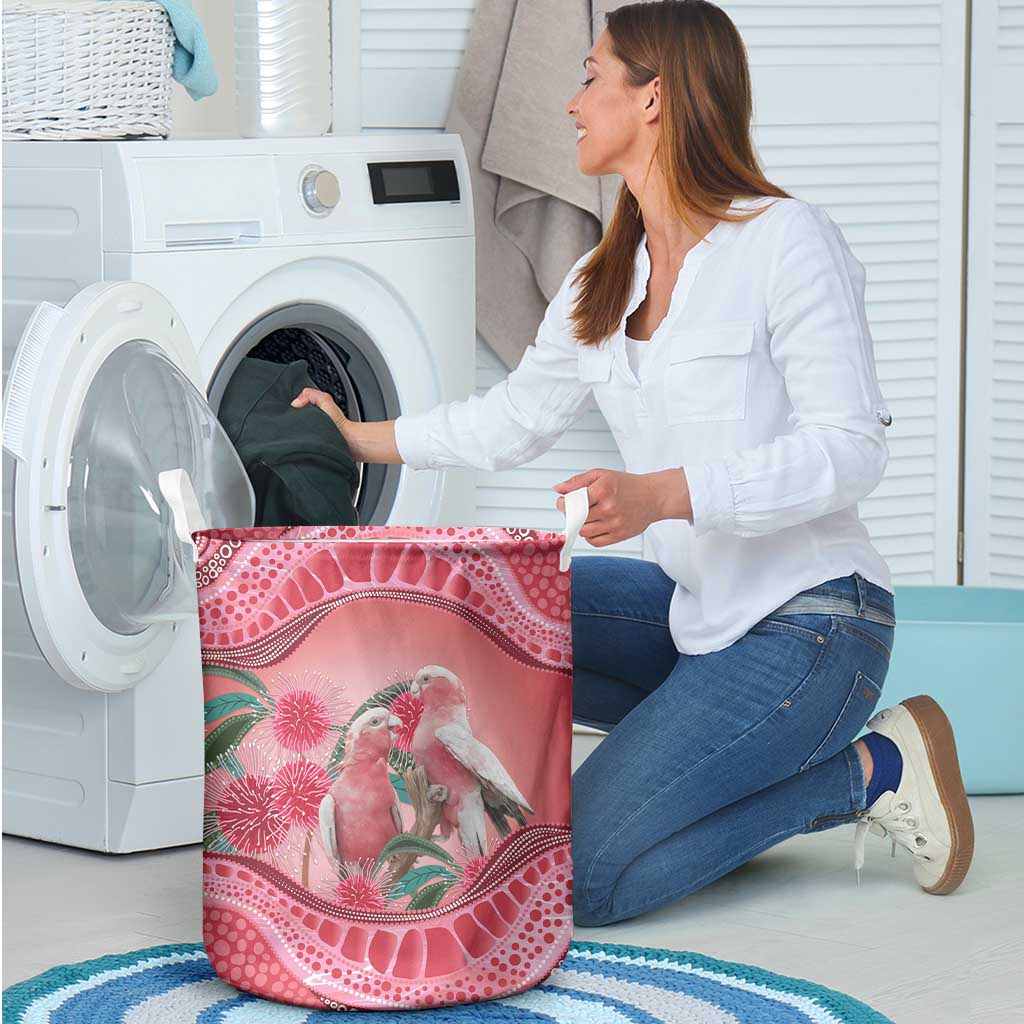 Indigenous Pink Galah Australia Laundry Basket Australian Hakea Aboriginal Art Proud