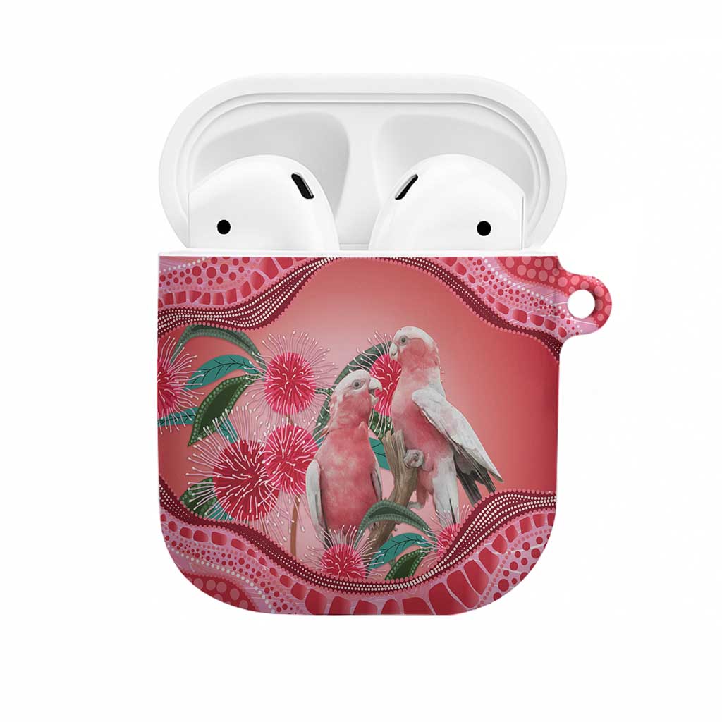 Indigenous Pink Galah Australia AirPods Case Australian Hakea Aboriginal Art Proud