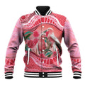 Indigenous Pink Galah Australia Baseball Jacket Australian Hakea Aboriginal Art Proud