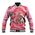Indigenous Pink Galah Australia Baseball Jacket Australian Hakea Aboriginal Art Proud