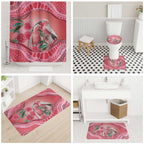 Indigenous Pink Galah Australia Bathroom Set Australian Hakea Aboriginal Art Proud