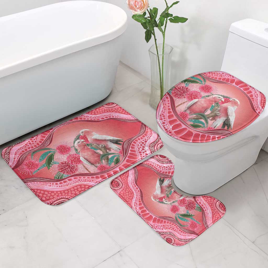 Indigenous Pink Galah Australia Bathroom Set Australian Hakea Aboriginal Art Proud