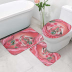 Indigenous Pink Galah Australia Bathroom Set Australian Hakea Aboriginal Art Proud