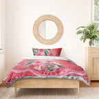 Indigenous Pink Galah Australia Bedding Set Australian Hakea Aboriginal Art Proud