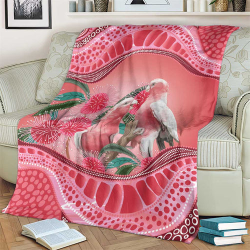 Indigenous Pink Galah Australia Blanket Australian Hakea Aboriginal Art Proud