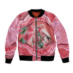Indigenous Pink Galah Australia Bomber Jacket Australian Hakea Aboriginal Art Proud