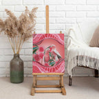 Indigenous Pink Galah Australia Canvas Wall Art Australian Hakea Aboriginal Art Proud