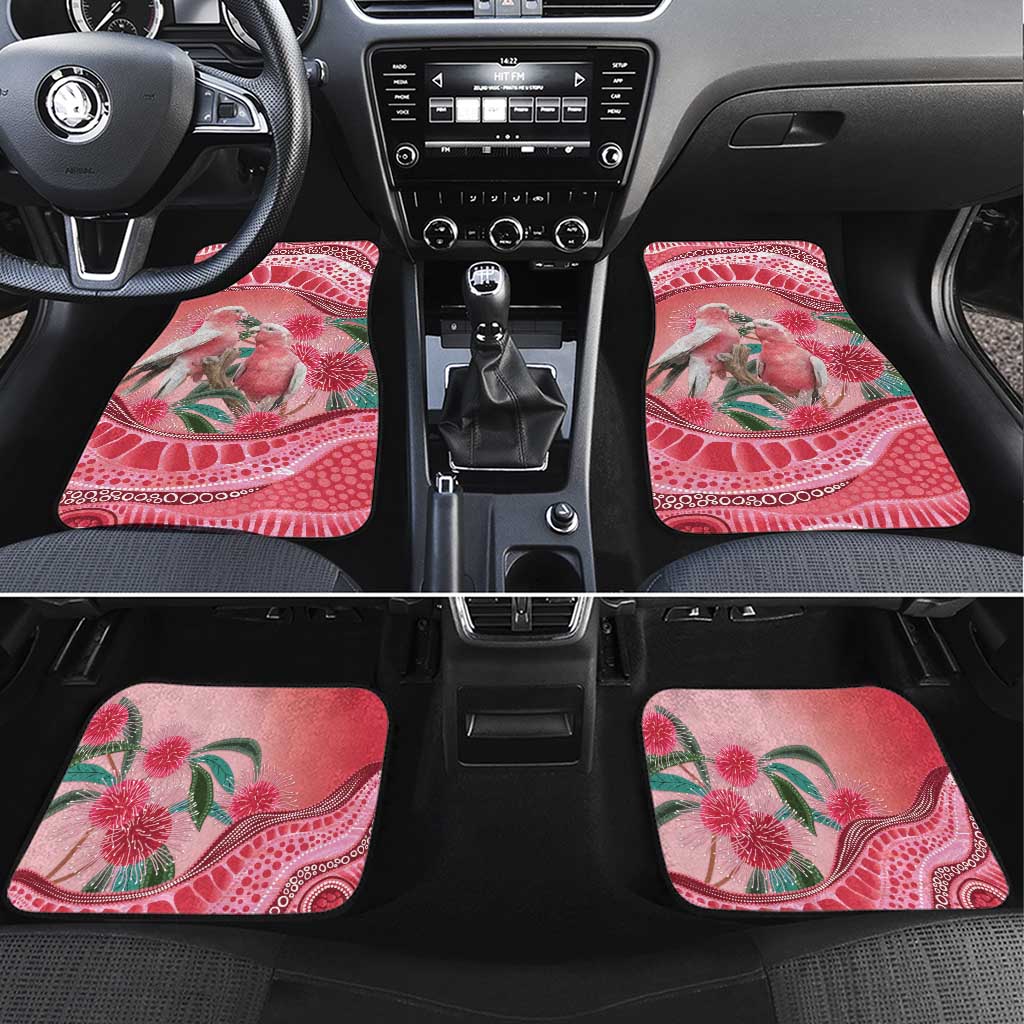 Indigenous Pink Galah Australia Car Mats Australian Hakea Aboriginal Art Proud