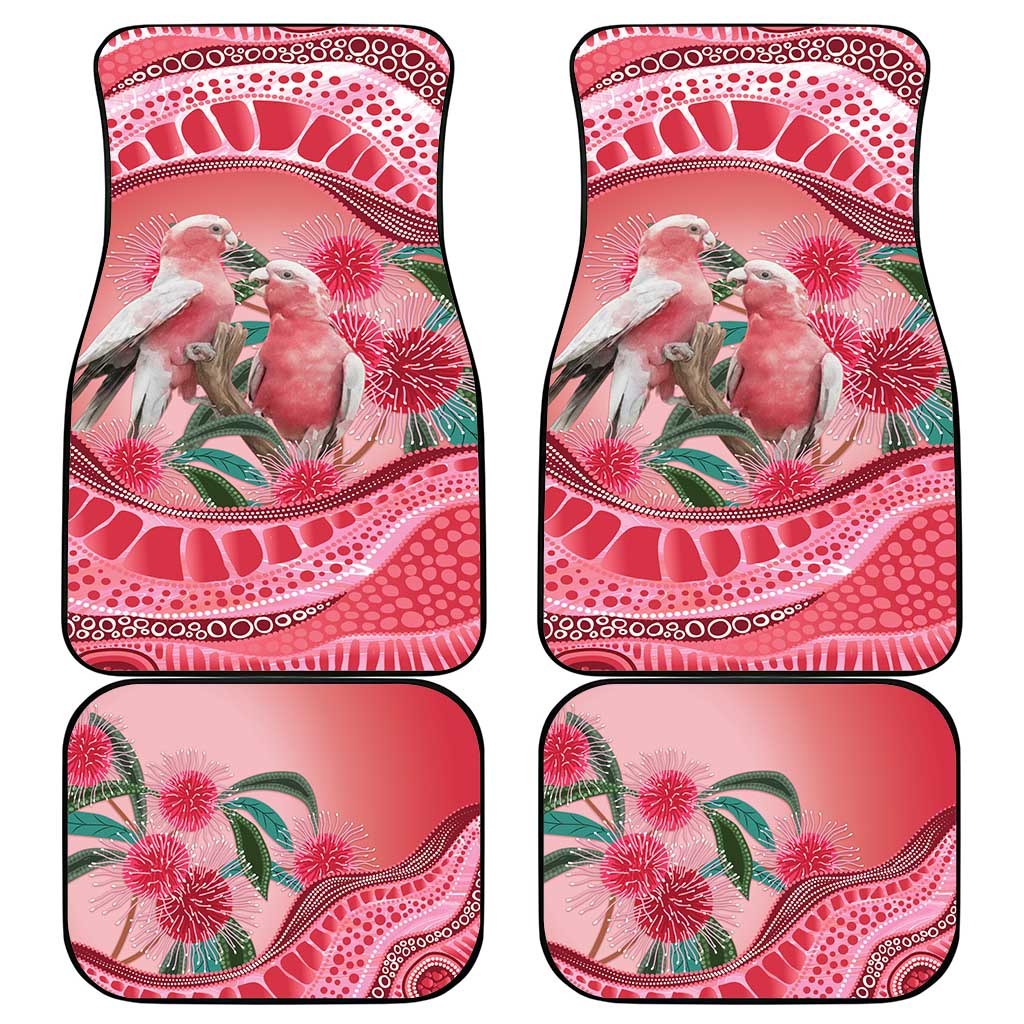 Indigenous Pink Galah Australia Car Mats Australian Hakea Aboriginal Art Proud