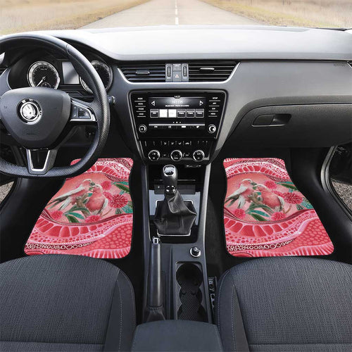 Indigenous Pink Galah Australia Car Mats Australian Hakea Aboriginal Art Proud