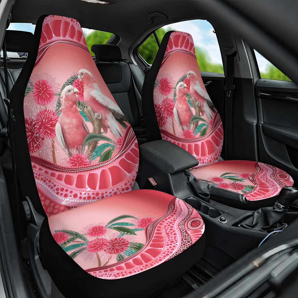 Indigenous Pink Galah Australia Car Seat Cover Australian Hakea Aboriginal Art Proud