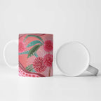 Indigenous Pink Galah Australia Ceramic Mug Australian Hakea Aboriginal Art Proud