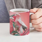 Indigenous Pink Galah Australia Ceramic Mug Australian Hakea Aboriginal Art Proud