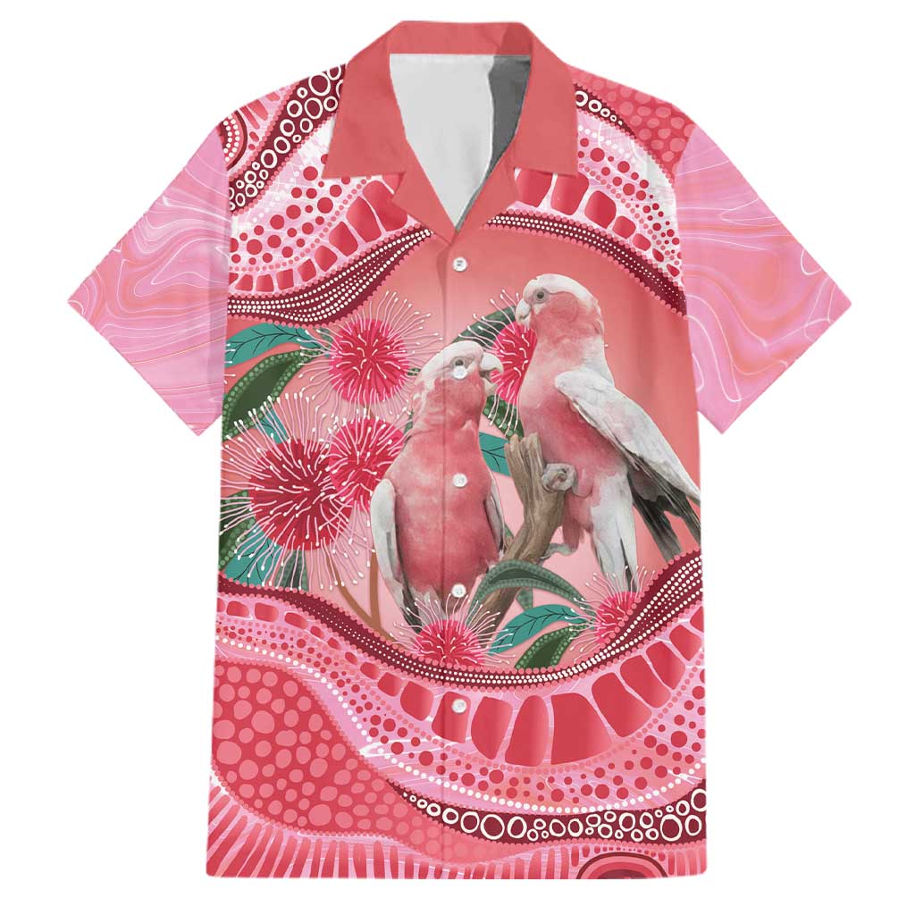 Indigenous Pink Galah Australia Family Matching Mermaid Dress and Hawaiian Shirt Australian Hakea Aboriginal Art Proud