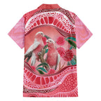 Indigenous Pink Galah Australia Family Matching Puletasi and Hawaiian Shirt Australian Hakea Aboriginal Art Proud