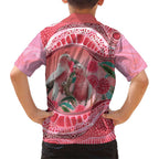 Indigenous Pink Galah Australia Family Matching Tank Maxi Dress and Hawaiian Shirt Australian Hakea Aboriginal Art Proud