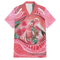Indigenous Pink Galah Australia Family Matching Tank Maxi Dress and Hawaiian Shirt Australian Hakea Aboriginal Art Proud