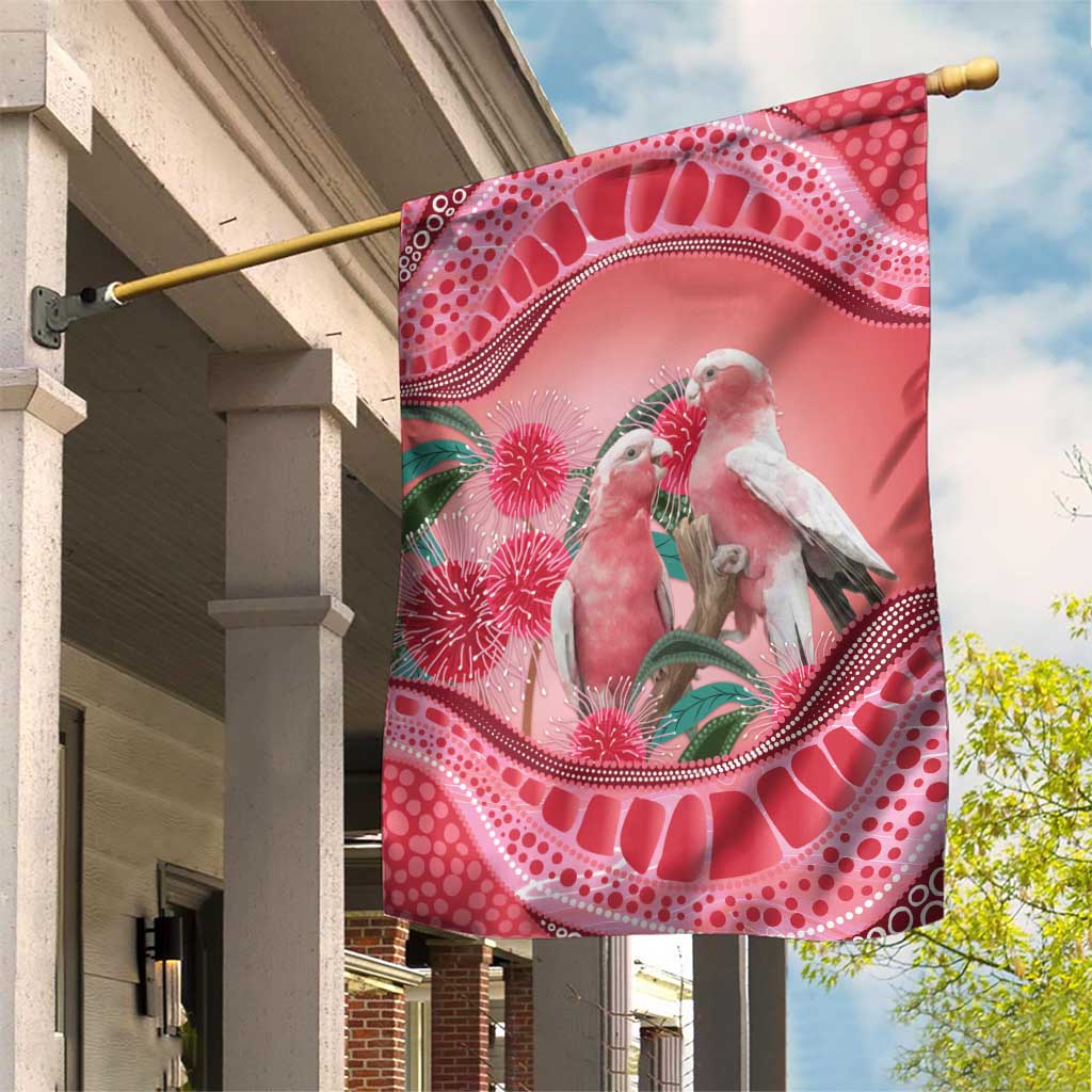 Indigenous Pink Galah Australia Garden Flag Australian Hakea Aboriginal Art Proud