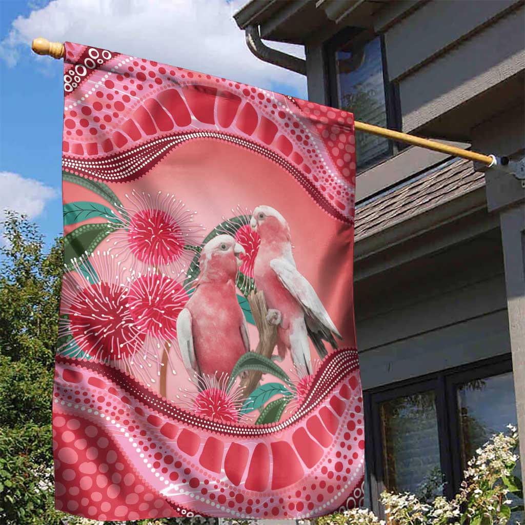 Indigenous Pink Galah Australia Garden Flag Australian Hakea Aboriginal Art Proud